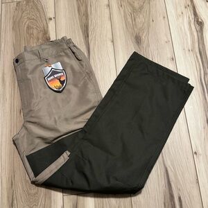 Men's Two-Tone outdoor Pants - Black and Tan